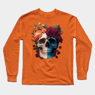 Floral skull Long Sleeve T-Shirt